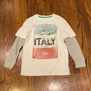 GapKids Long Sleeve Italy Football T-Shirt XL